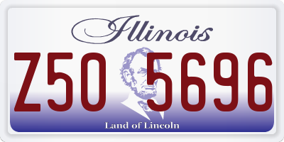 IL license plate Z505696