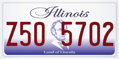 IL license plate Z505702
