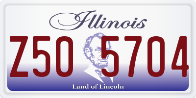 IL license plate Z505704