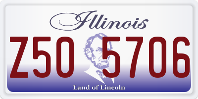 IL license plate Z505706