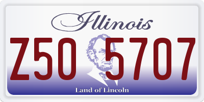 IL license plate Z505707