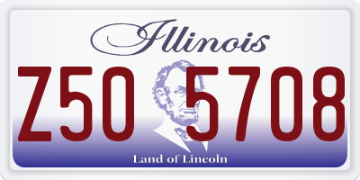 IL license plate Z505708