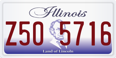 IL license plate Z505716