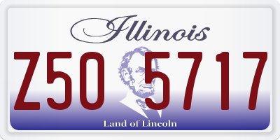 IL license plate Z505717