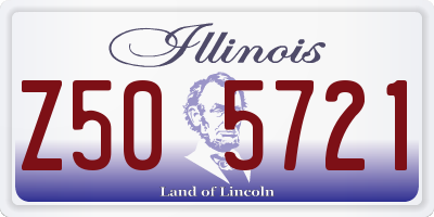 IL license plate Z505721