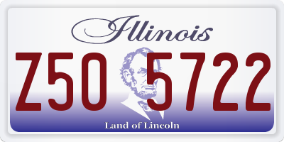 IL license plate Z505722