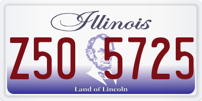 IL license plate Z505725