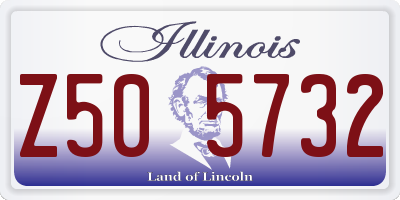 IL license plate Z505732