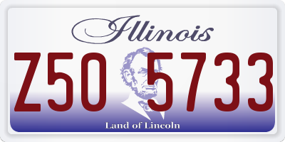 IL license plate Z505733