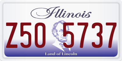 IL license plate Z505737