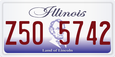 IL license plate Z505742