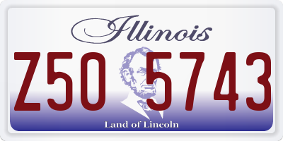 IL license plate Z505743