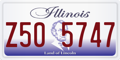 IL license plate Z505747