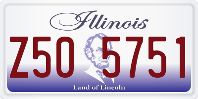 IL license plate Z505751