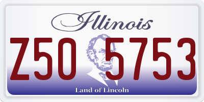 IL license plate Z505753