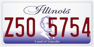 IL license plate Z505754
