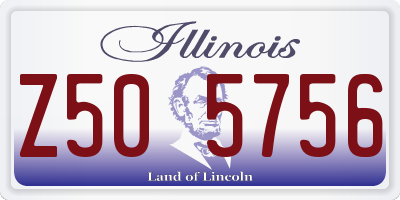 IL license plate Z505756
