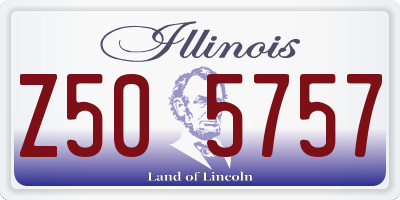 IL license plate Z505757