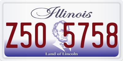IL license plate Z505758