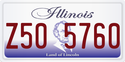 IL license plate Z505760