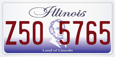 IL license plate Z505765