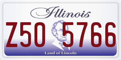 IL license plate Z505766