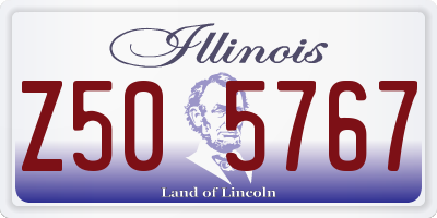 IL license plate Z505767