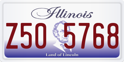 IL license plate Z505768