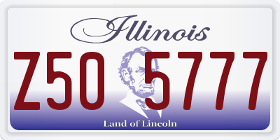 IL license plate Z505777