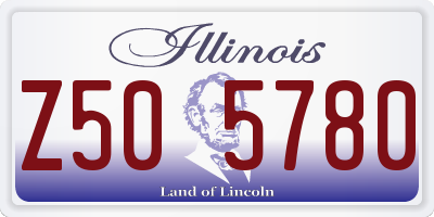 IL license plate Z505780