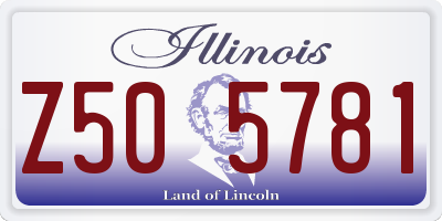 IL license plate Z505781