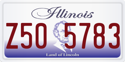 IL license plate Z505783