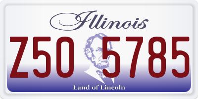 IL license plate Z505785