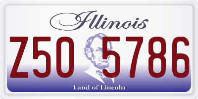 IL license plate Z505786