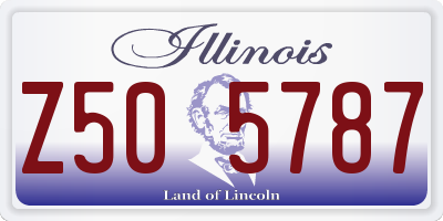 IL license plate Z505787