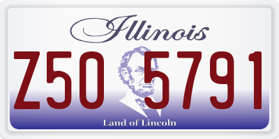 IL license plate Z505791