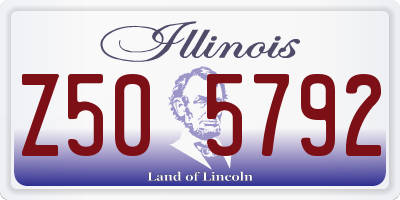 IL license plate Z505792