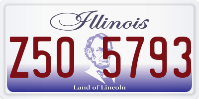 IL license plate Z505793