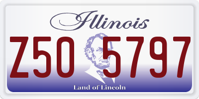 IL license plate Z505797