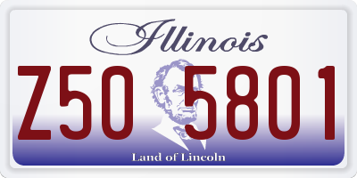 IL license plate Z505801