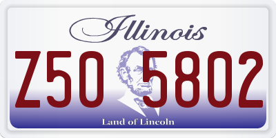 IL license plate Z505802