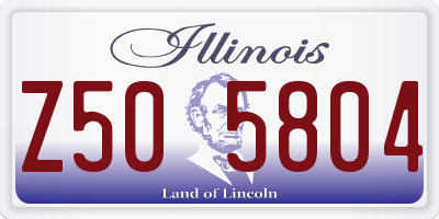 IL license plate Z505804