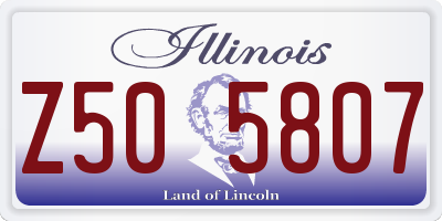 IL license plate Z505807