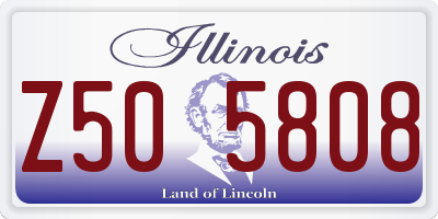 IL license plate Z505808