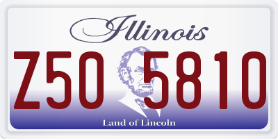 IL license plate Z505810