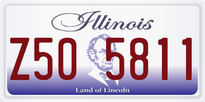 IL license plate Z505811