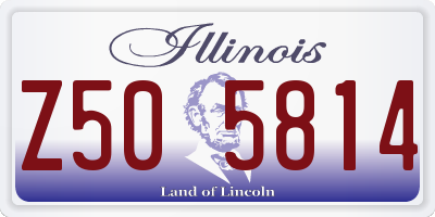 IL license plate Z505814