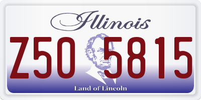IL license plate Z505815