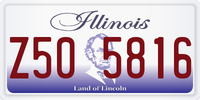 IL license plate Z505816