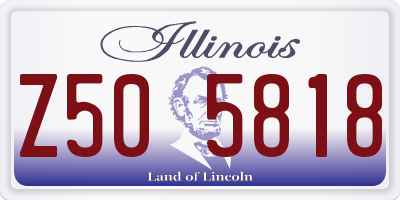IL license plate Z505818